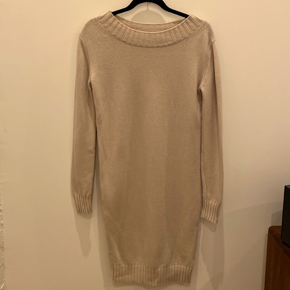 Oatmeal Wool & Cashmere Vince Sweater Dress